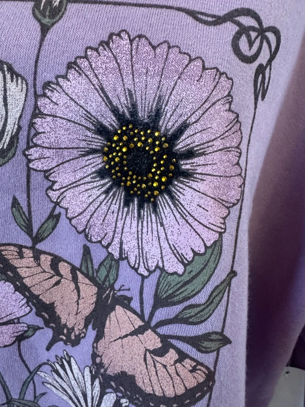 Mighty Fine Soft Lavender Crewneck Sweatshirt - Picture 3 of 4